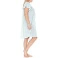 thumbnail image 4 of Ezi Women's Plus Cap Sleeve Floral Nightgown,2X,Mint, 4 of 7