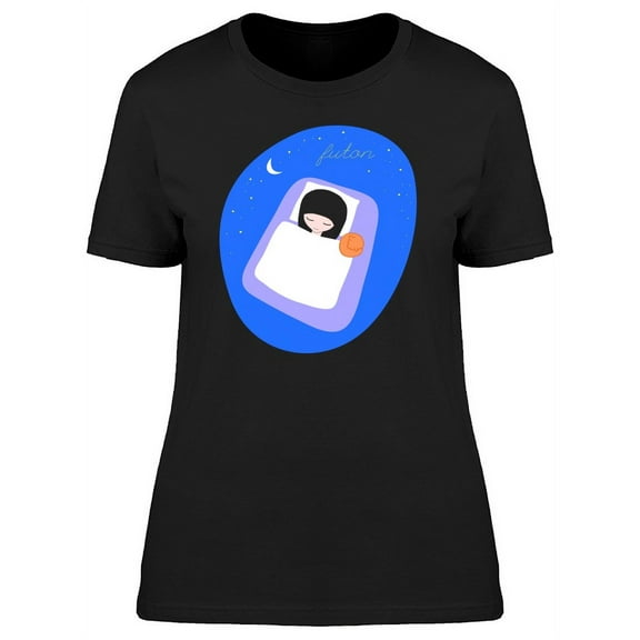 Girl And Cat Sleeping On Futon T-Shirt Women -Image by Shutterstock, Female XX-Large