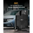 thumbnail image 2 of 3W Floor Mats Floor Liner Fit for 2018-2024 Honda Odyssey Mini Passenger Van Custom Car mats for Odyssey 1st 2nd and 3rd Row TPE All-Weather Black, 2 of 5
