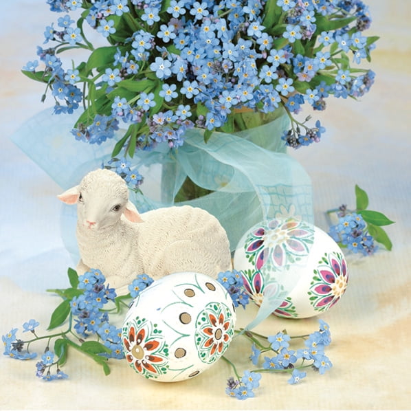 Paper Napkins Decorated, Easter Paper Napkins, Luncheon Easter Napkins