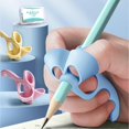 thumbnail image 3 of 10pcs Silicone Pencil Holder Training Pen Holding Posture Correction Tools for Kids Learn to Write, 3 of 4