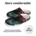thumbnail image 6 of Daiia Vibrant Bouquet Waterfall Print Women’s Fuzzy Slippers Memory Foam Lightweight House Shoes Cozy Loafer Flannel House Shoes-42/43, 6 of 7