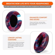 Wicked Cushions Replacement Earpads for ATH M50X M40X M30X Headphones & More | Upgraded Thickness, Enhanced Comfort