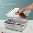 thumbnail image 5 of Lavabo cuadrado de acero inoxidable Lavabo rectangular de fondo plano y profundo para lavar verduras Plato para alimentos cocidos Lavabo para batir verduras con tapa Lavabo para congelar Lavabo para, 5 of 5