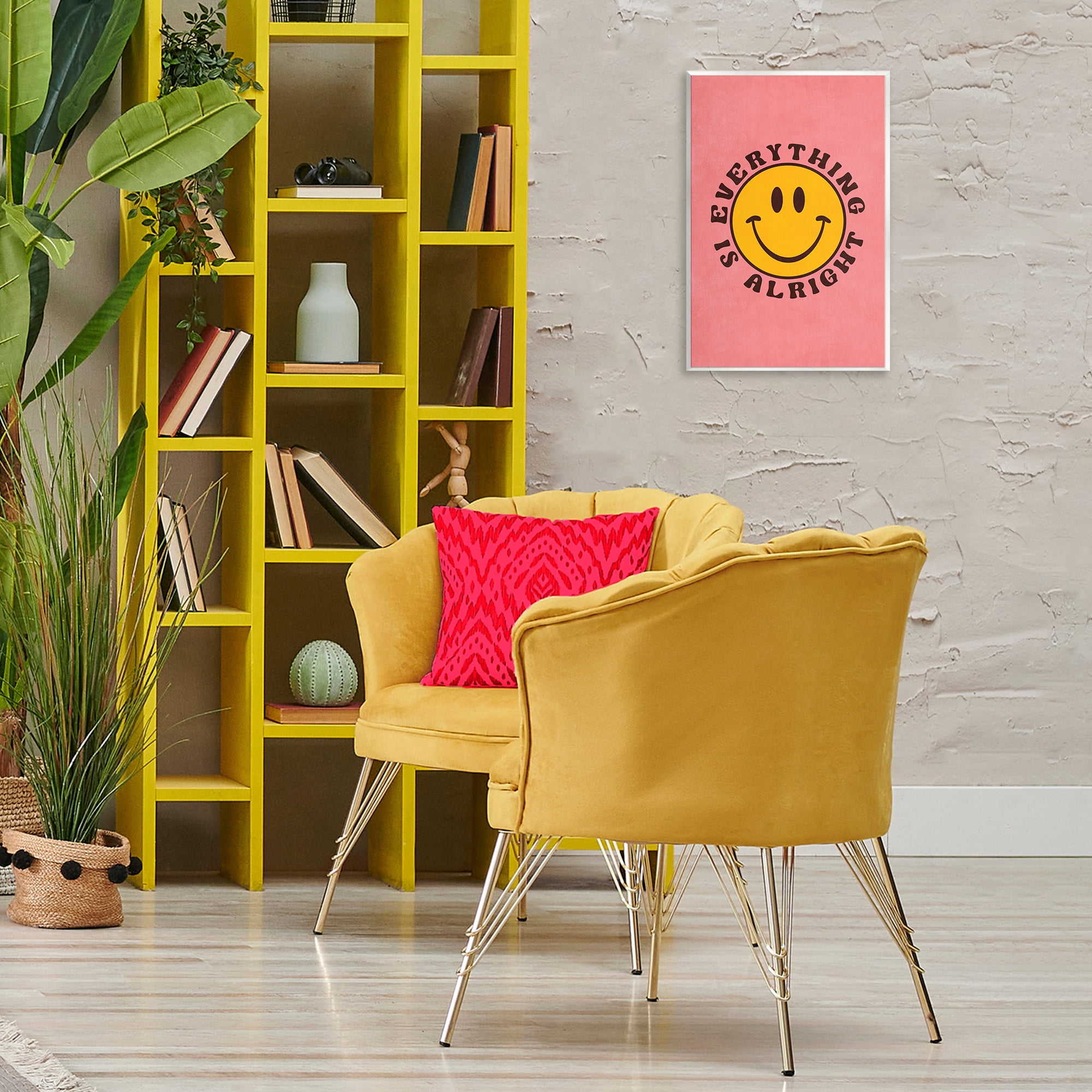 Stupell Industries Retro Everything Is Alright Text & Numbers Painting Unframed Art Print Wall Art, 13 x 19