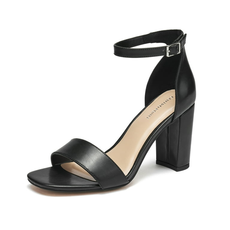 Black pump sandals deals