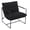 Linen | Black, variant on Modern Comfy Accent Chair – Upholstered Lounge Armchair with Metal Frame, Removable Shredded Foam Cushion, Stylish Single Sofa for Living Room, Bedroom or Balcony, Linen | Light Gray