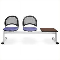 OFM Moon Beam Seating with 2 Seats and Table in Lavender and Mahogany