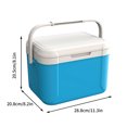 thumbnail image 3 of ZZkhGO 5 Liter Portable Hard-Sided Cooler, Ice Retention Insulated Lunch Box, Temperature Indicator Camping Picnic Bag for Outdoor Food, 3 of 7