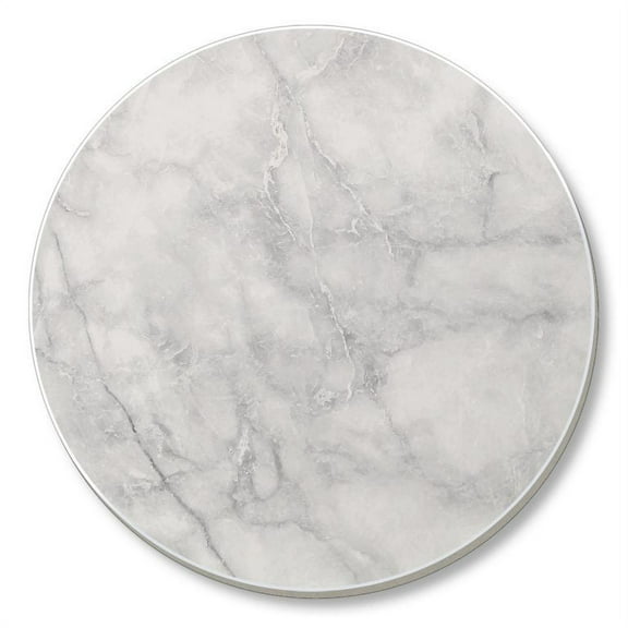 Absorbent Stone Beverage Coasters - Set of 4 - White Marble
