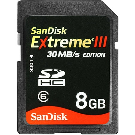 Sandisk 8GB Extreme SDHC Card Class 10 