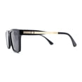 thumbnail image 3 of Polarized Mens Slick Elegant Gentlemans Luxury Horn Rim Sunglasses Gloss Black Gold, 3 of 4