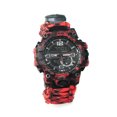 thumbnail image 2 of Reloj de cuerda tejida con paraguas multifuncional para exteriores, pulsera de supervivencia para exteriores, correa deportiva, brújula con silbato de pedernal, 2 of 4