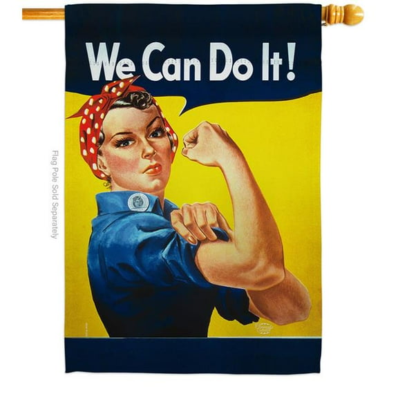 Ornament Collection H192078-BO Girl Power Support Feminism 28 x 40 in. Double-Sided Decorative Vertical House Flags for Decoration Banner Garden Yard Gift
