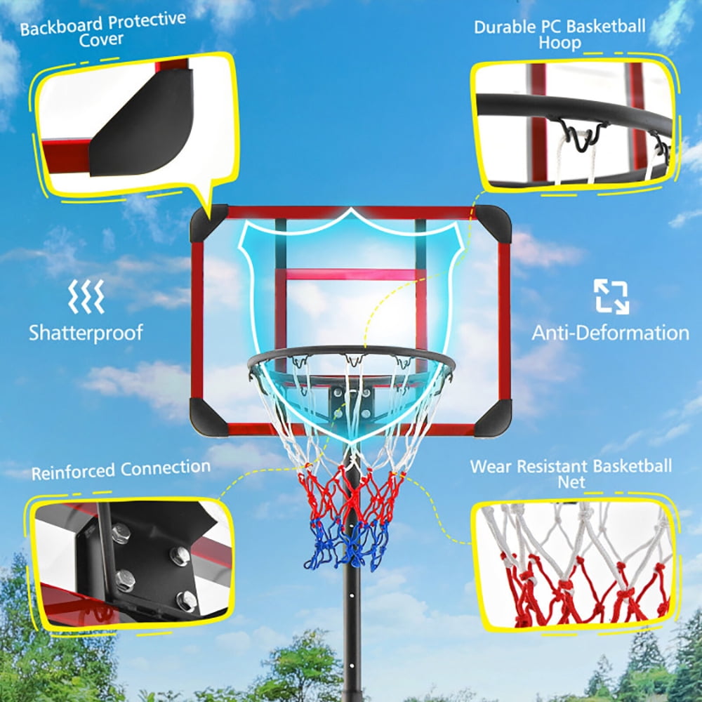 Kadyn Basketball Hoop,Basketball Hoop System, Basketball Stand System,Basketball Rack,Basketball Hoop Stand 5 Feet-6.8 Feet Height Adjustable