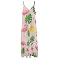 thumbnail image 4 of Flamingo Pattern Sleeveless Dress for Women Clothing Female Women's Summer Skirt, 4 of 7