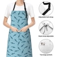 thumbnail image 6 of Fuzoiu Cute Shark Print Adjustable Waterproof Apron with Pockets,Waterproof Apron for Cooking, Gardening, and Art Projects, 6 of 8