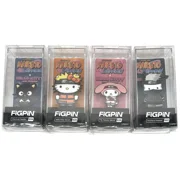 FiGPiN Naruto Shippuden Team 7 Kakashi Naruto Sasuke Sakura set of 4 Pins