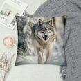 thumbnail image 2 of QZHH  Cushion Cover Case Wolf Animal Series Winterforest,Decorative Throw Pillow Case for Sofa Couch Bed Chair,, 2 of 5