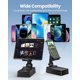 thumbnail image 5 of Soporte para celular con altavoz bluetooth, sonido estéreo HD, ajustable en altura y ángulo, antideslizante, para iPhone, Android, iPad, tabletas, 5 of 7