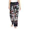 thumbnail image 2 of Lsque Geometric Sports Energetic Burst Print Women's Pajama Pants, Lounge Pant - Comfortable Home Wear,Elastic Waistband, Stylish Design-Small, 2 of 9