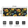 thumbnail image 5 of Black Colorful Flower Leaf Sunflower Pattern Door Rugs,Washable Non Slip Door Mats Indoor,Decorative Door Mats,Entry Mat Indoor for Entrance,Bedroom,Kitchen,Bathroom,16"x47", 5 of 6