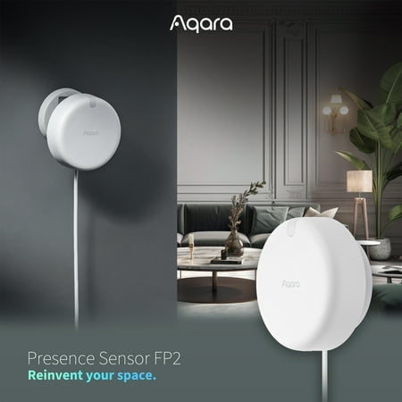 Aqara - FP2 Presence Sensor- mmWave Radar Sensor, Zone Positioning, Multi-Person and Fall Detection, Sleep Monitoring - White