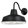 thumbnail image 1 of 1 Light LED Wall Fixture with Cage Shade, Textured Black, 1 of 1