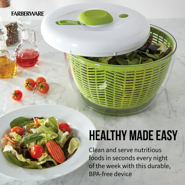 Farberware Professional Salad Spinner with Built in Draining 6.6 Quart