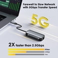 thumbnail image 4 of Adaptador USB C A Ethernet de 5 Gbps, Adaptador de Red Gigabit Ethernet RJ45 Sin Controlador para Computadora Portátil 10/11 OS 11, 4 of 5