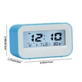 thumbnail image 3 of Digital Alarm Clock, Simples Display Alarm Clock Student Wake-up Alarm Clock Electronic Clock White Backlight Perpetual Calendar Alarm Clock, Bedside Timekeeper, 3 of 7