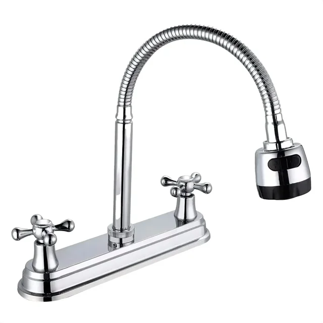 Llave Mezcladora Solvex para Fregadero Flexible Cromo Espejo Solvex SP-80060
