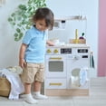 thumbnail image 4 of Teamson Kids Little Chef Lake Tahoe Wooden Play Kitchen with Washing Machine, Oven, Microwave & Storage, White, 4 of 16