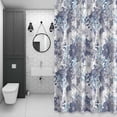 thumbnail image 4 of Blue White Floral Shower Curtain for Bathroom Decor, Watercolor Spring Blue White Wildflowers Leaves Plant Waterproof Fabric Shower Curtain, 36"x78" Set with 12 Hooks, 4 of 9