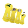 thumbnail image 5 of Baoblaze 4Pcs Golf Head Covers Fashion Golf covers for Golfer Adults Outdoor Yellow, 5 of 8