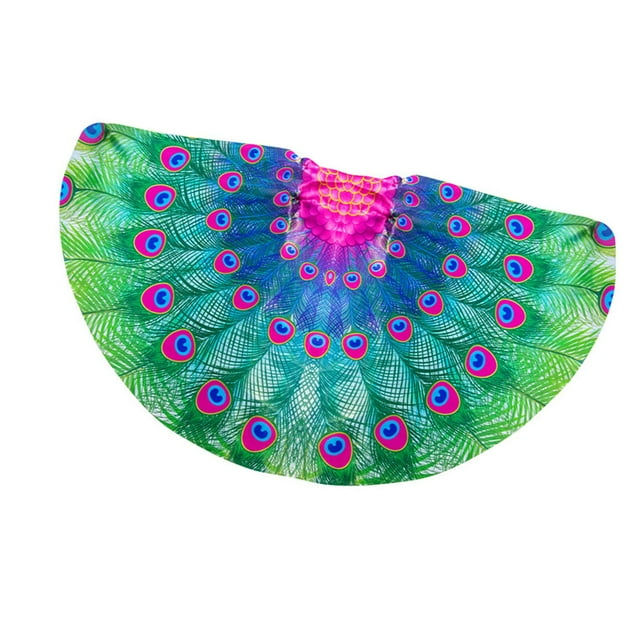 Capa de disfraz , disfraz de animal para juego de rol, para fiestas de festivales de niños y niñas Verde multicolor