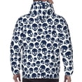 thumbnail image 7 of Pofeuu black Skull white Print Mens Casual Hooded Collar Drawstring Hoodies Pullover Sweatshirts Casual Long Sleeve Shirts-4X-Large, 7 of 7