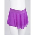 thumbnail image 4 of Haitryli Kids Girls Athletic Dance Skirt Glittery Rhinestones Gymnastics Ice Skating Builtins Swirl Flow Skirt Purple 14, 4 of 7