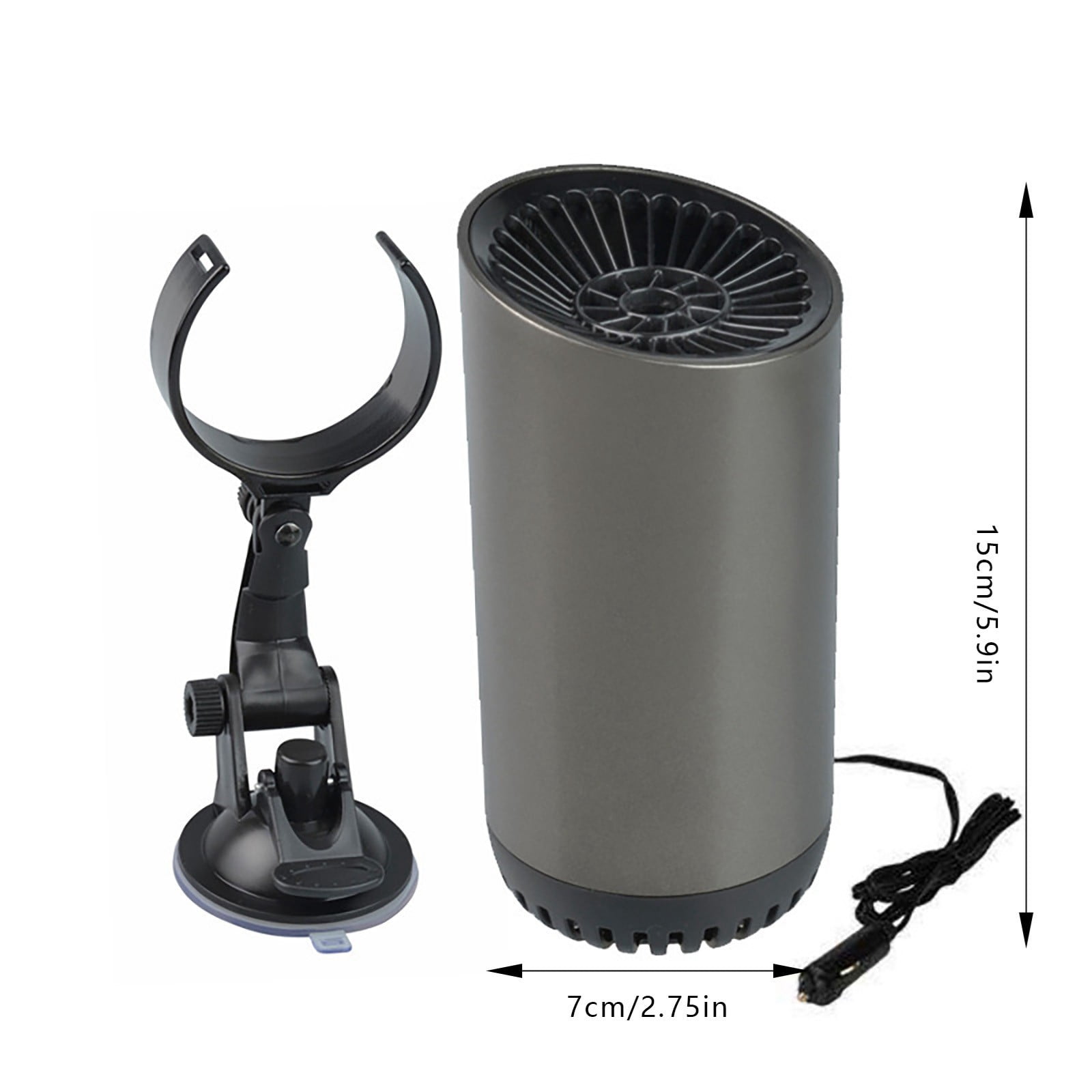 Portable Car Heater 12V 150W with Defroster Function, Dual Heating and Cooling Windshield Defogger That Plugs into Cigarette Lighter, Fast Acting Vehicle Heater for Winter Use