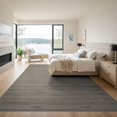 thumbnail image 3 of ODIKA 9'x12' Taupe Melange Natural Stone Geometric Washable Area Rug Abstract Striped With Scattered Oval Modern Minimalist Non-Slip, Chair-Friendly for Dining Room, Basement, Large Office, 3 of 7