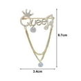 thumbnail image 5 of Grofry Rhinestone Letter Queen Brooches for Women Diamond Brooch Pin Pearl Sweater Jacket Pin Jewelry Wedding Pin Corsage Accessories, 5 of 7