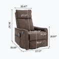 thumbnail image 2 of Trustyue Rocker Recliner Chair with Heat Massage - Manual Swivel Recliner for Living Room and Bedroom, 8 Vibration Points, Lumbar Heat, Glider Rocking Chair for Adults (Brown), 2 of 10