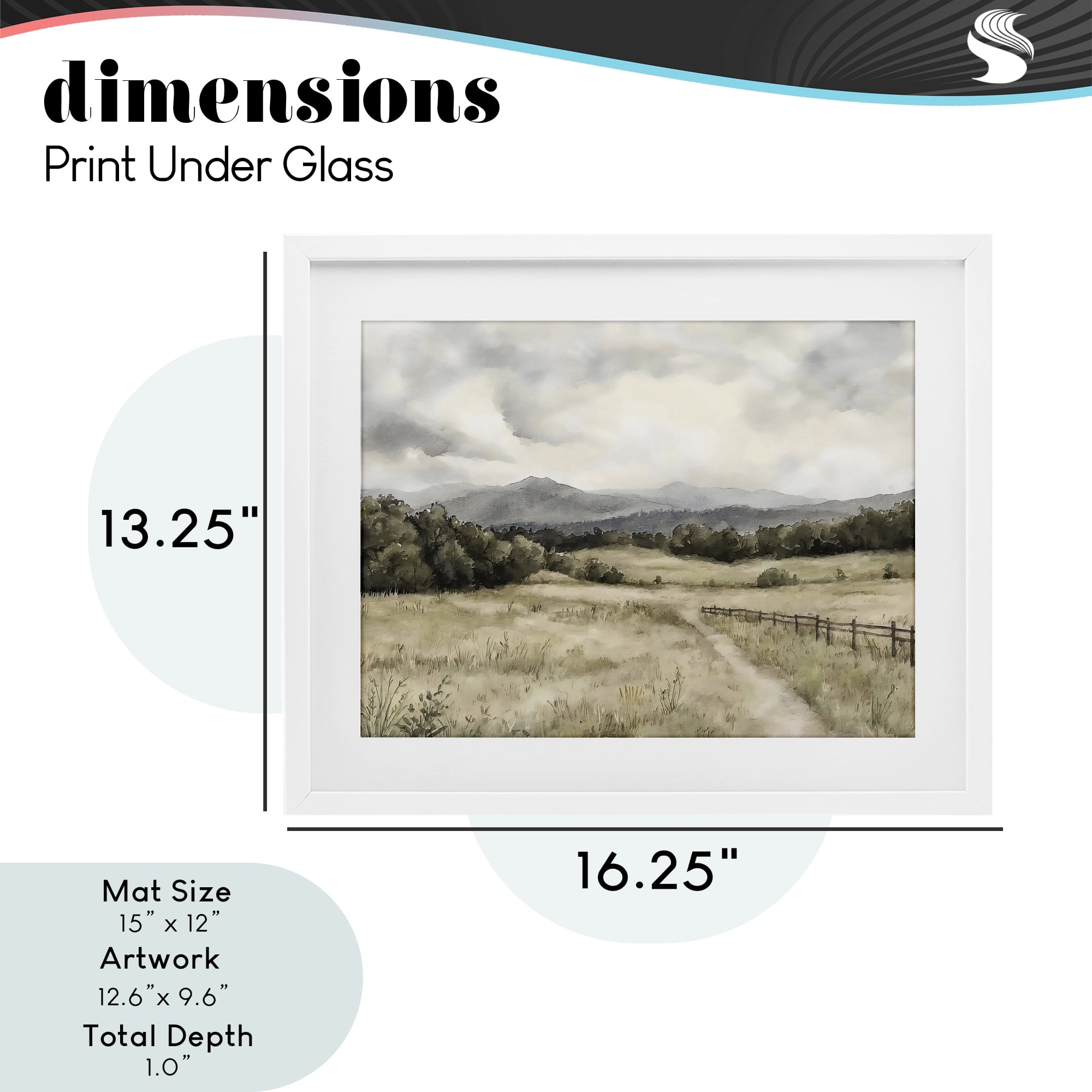 Stupell Industries Muted Trail Along Fence White Framed Print Under Glass, design by Riley B