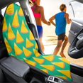 thumbnail image 4 of Uourmeti 1 Pack Car Seat Towel Cover Easy Install, Compatible with Van Truck Bucket Seat Car Interior Terry Cloth Pineapple Slice Theme, 4 of 7