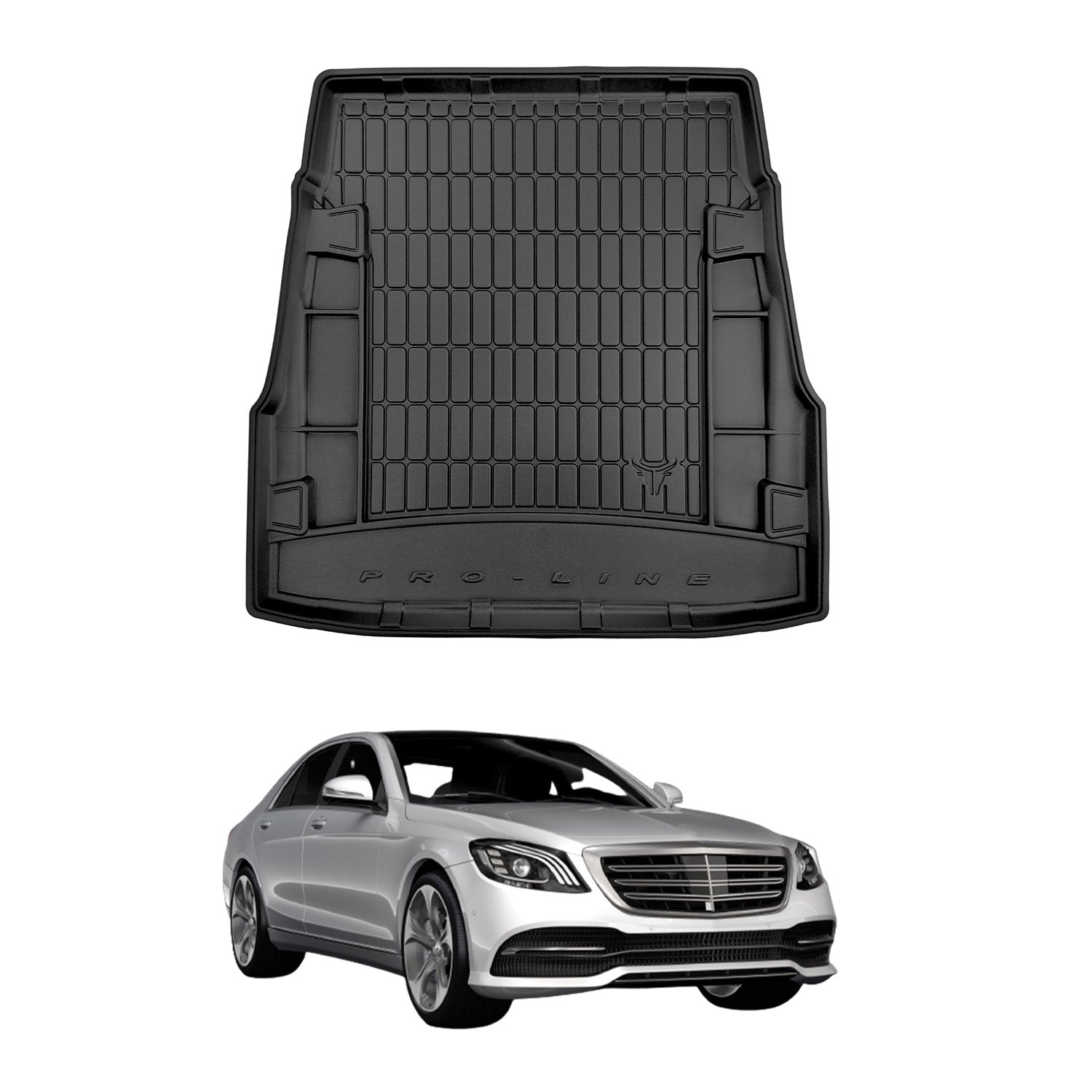 OMAC Cargo Mat Liner For Mercedes C-Class W204 2010-2014 – Black Rubber TPE Trunk Liner (1 Piece, Europe Made)