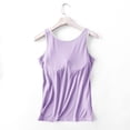 thumbnail image 6 of MESSUEN Workout Tank Top Built in Padded Bra Tank Tops for Women Square Neckline Muscle Ladies' Casual Loose Sports Solid Color Tank Top Casual Tops for Women Blouses for Women Purple M, 6 of 9