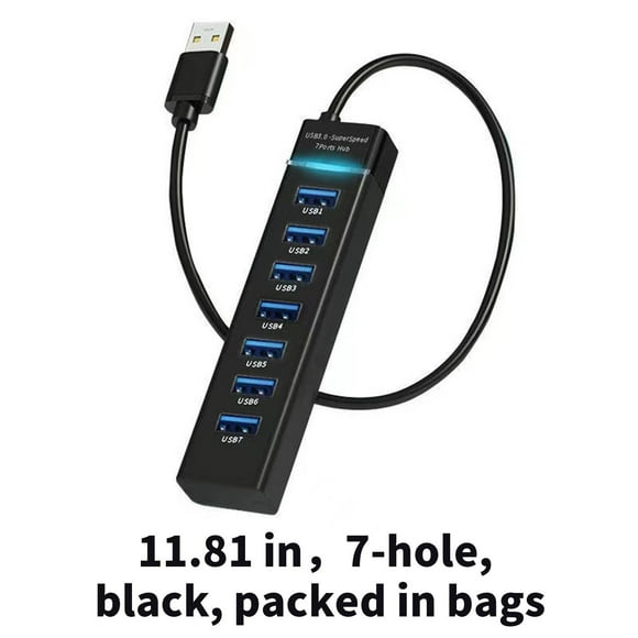 GJX Usb Hub,7 in 1 Usb Devices Usb C Hub,Convenient Wide Compatibility 3.0 Usb Adapter for Laptop,30 Cm
