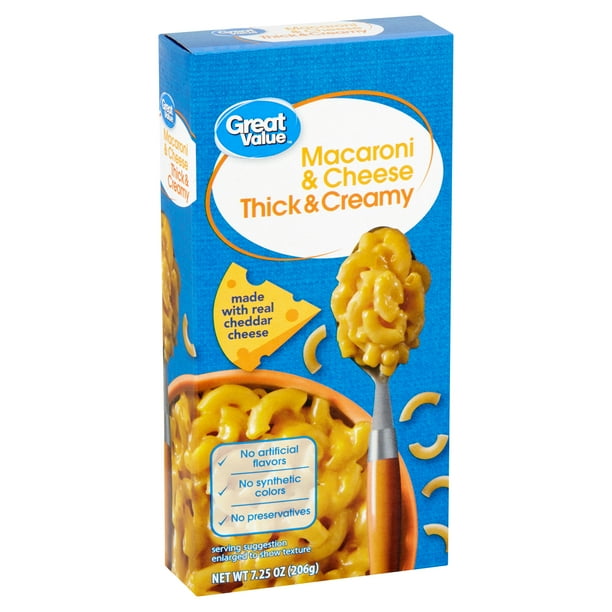 Great Value Thick & Creamy Macaroni & Cheese, 7.25 oz