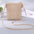 thumbnail image 3 of Women's Straw Knitted Small Messenger Bag for Beach Travel and Everyday Use Rattan Woven Tote Purse, 3 of 6