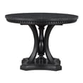 thumbnail image 2 of 5-Piece Retro Extendable Round Dining Set, Table + 4 Chairs, Black Oak, for Kitchen, Dining Room, 2 of 9